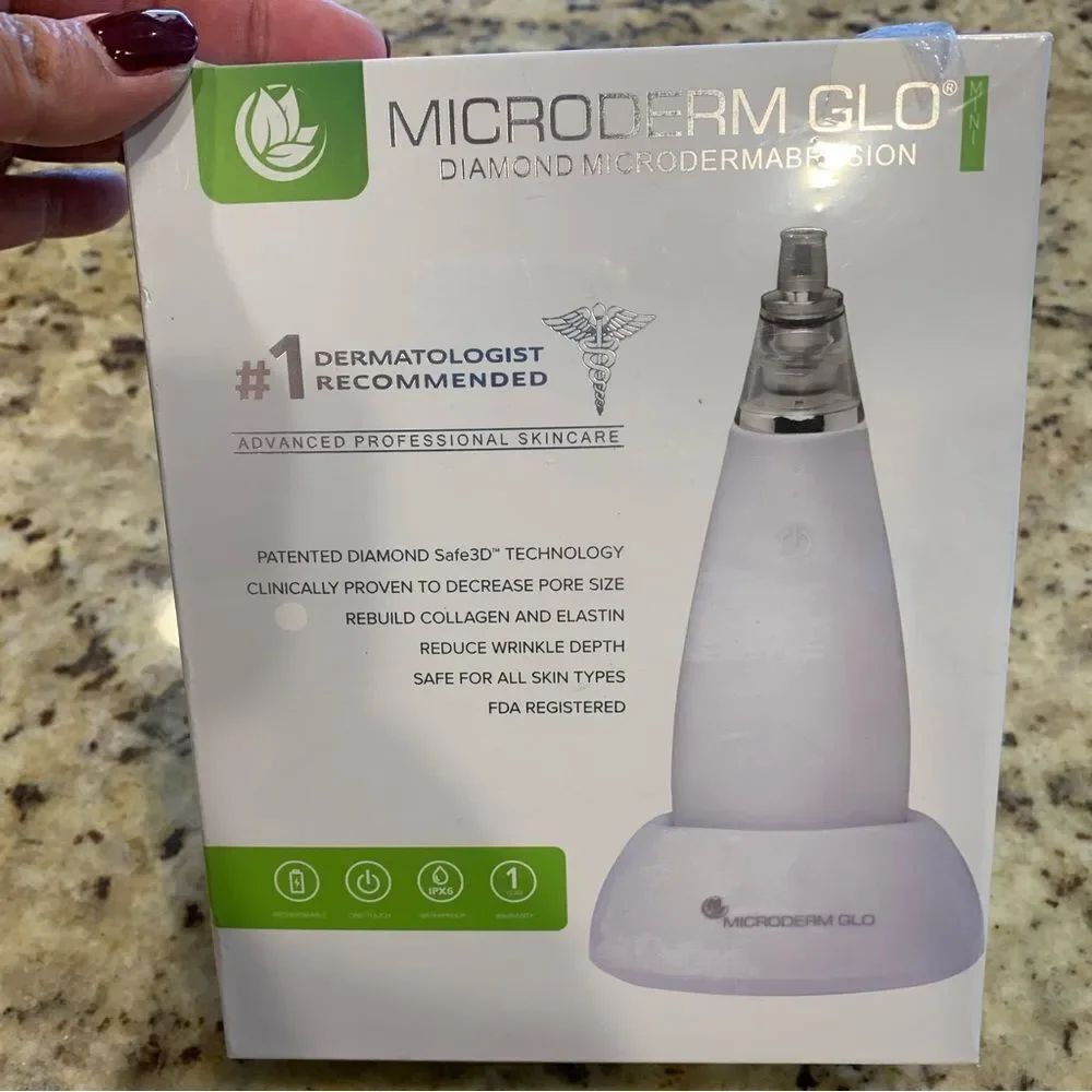 Microderm GLO Gray Mini Diamond Microdermabrasion Advanced Facial System